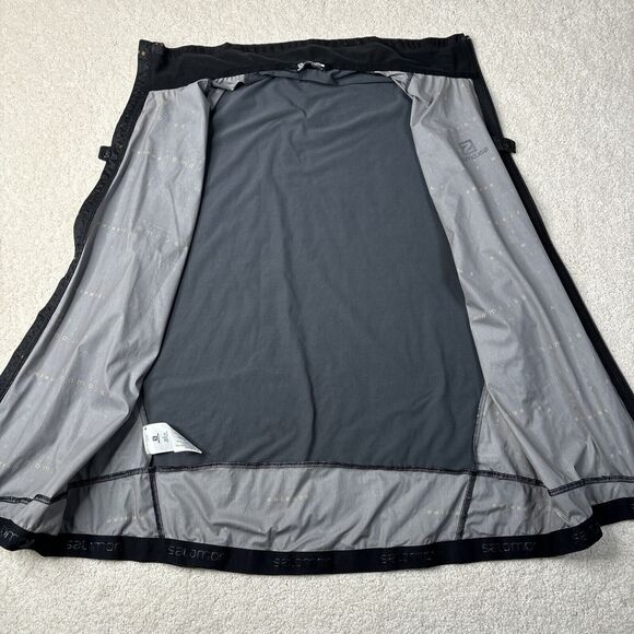 Salomon Light Shell Outdoor Vest Women's Size XL Black Script‎ Time To Lap Run - Picture 6 of 16